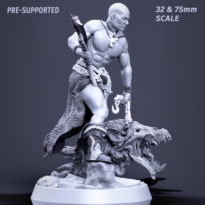 Boneflesh Warrior & Head (PRE-SUPPORTED 32mm&75mm) image