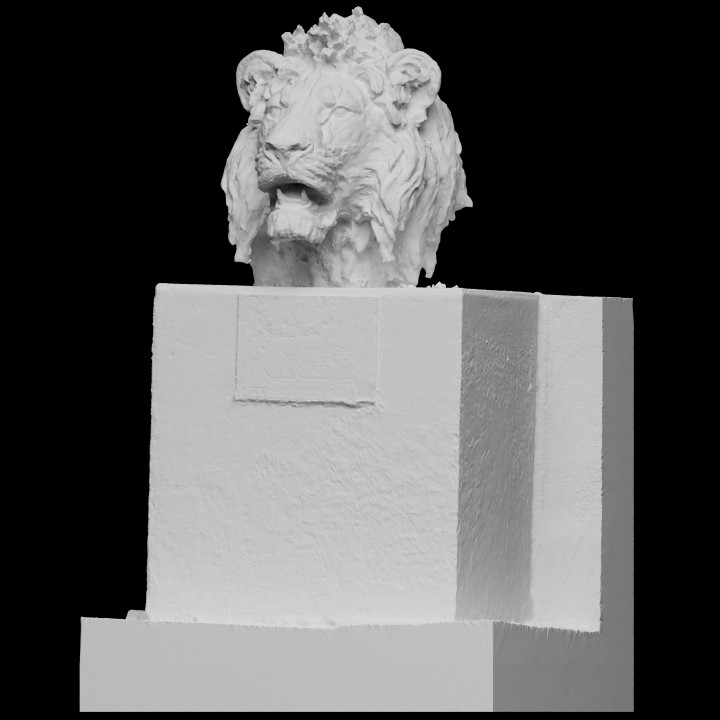 London Zoo Lion Head Statue image