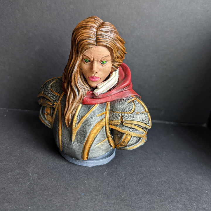 Female Armoured Bust - [Pre-Supported] image