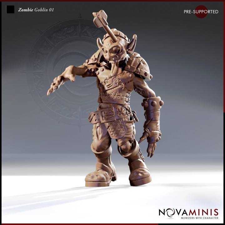 3D Printable Zombie Goblin 01 by NOVAMINIS