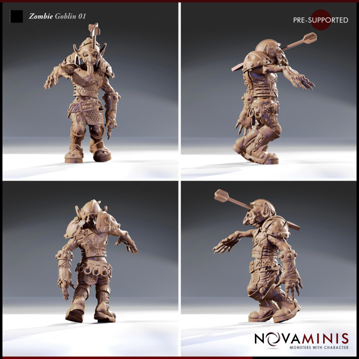 3D Printable Zombie Goblin 01 by NOVAMINIS