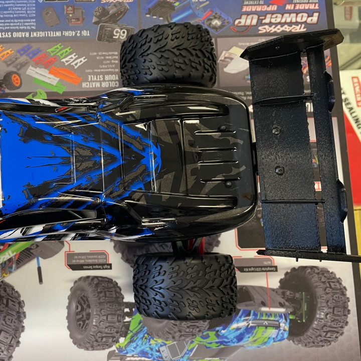 3D Printable Traxxas 1/16 E-Revo Wing by Josh
