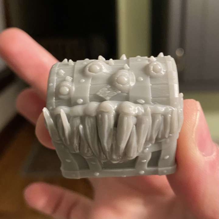 3D Printable Chest Mimic Mouth Closed by Zach Bolyard