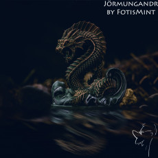 Picture of print of Jormungandr (World Serpent) - Pre-Supported