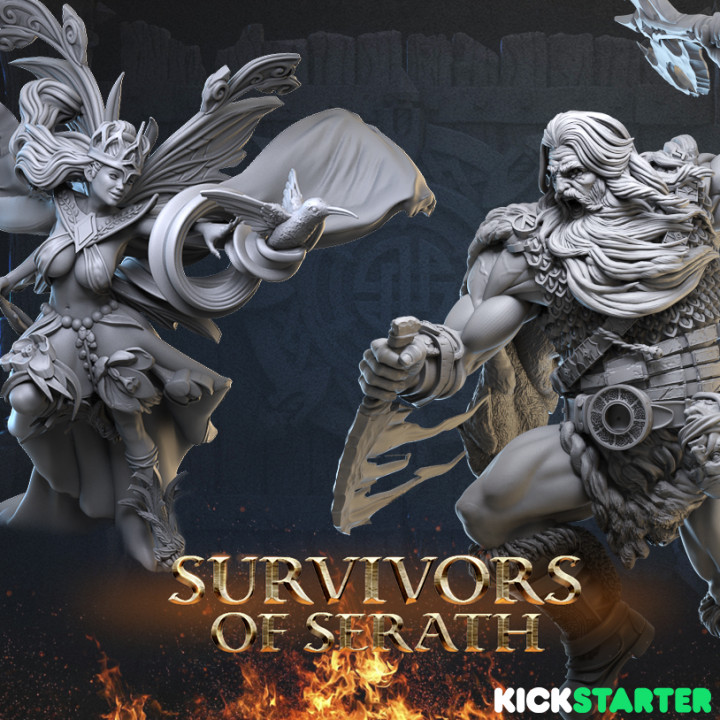 KS-03 Survivors of Serath – 3D Printable Fantasy Miniatures image