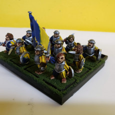 Picture of print of Halfling with Sword and Shield (pre supported)