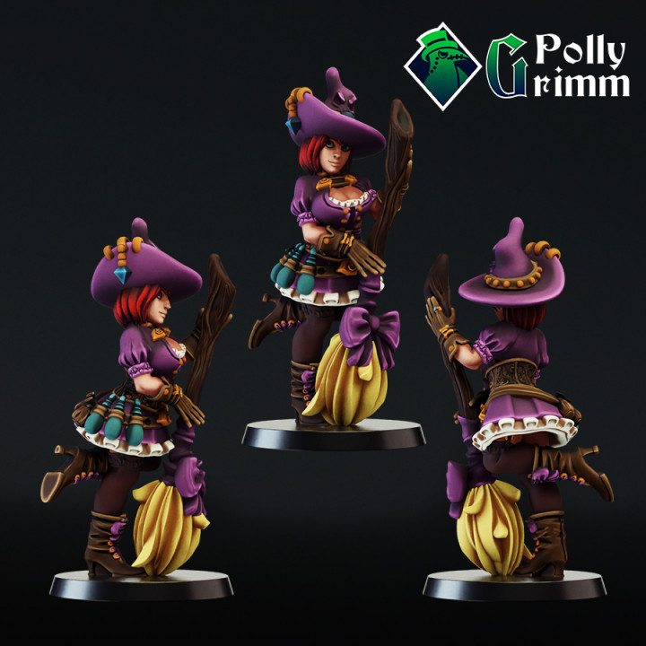 Tabletop miniature. Cute witch image
