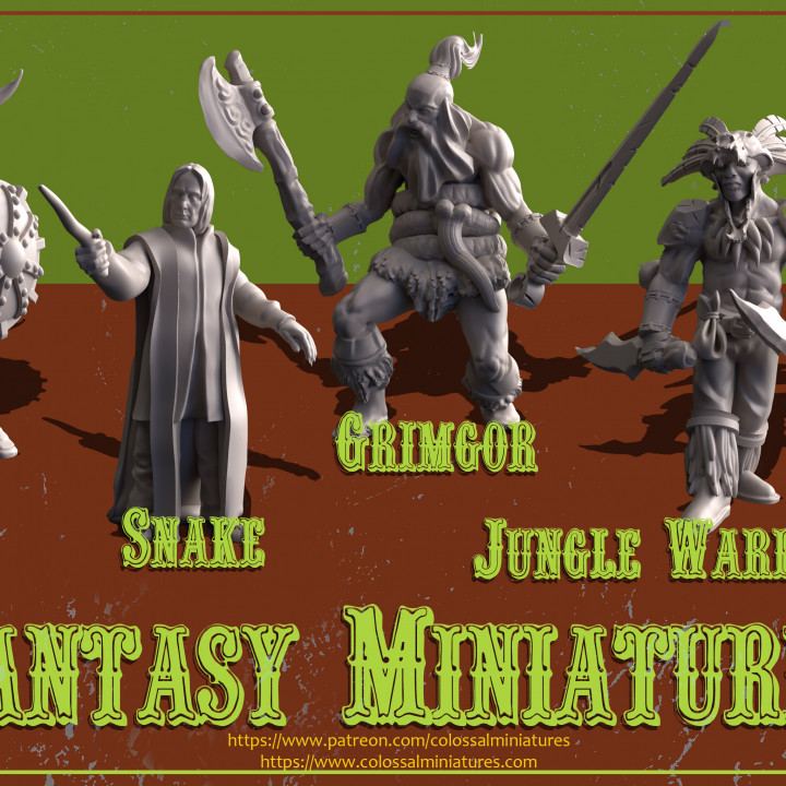 Fantasy Series 09 Bundle, 5x minis - PRE-SUPPORTED image