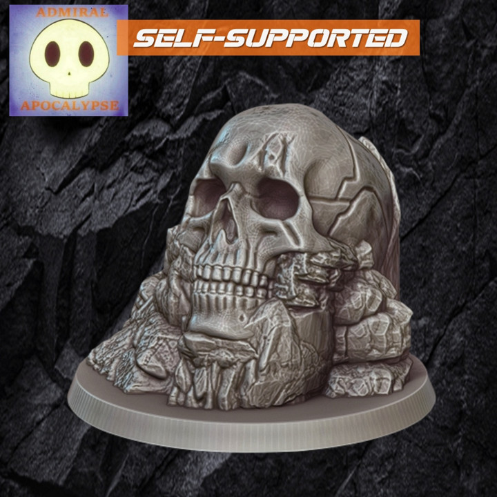 Rock Skull Pillar (60mm round base) image