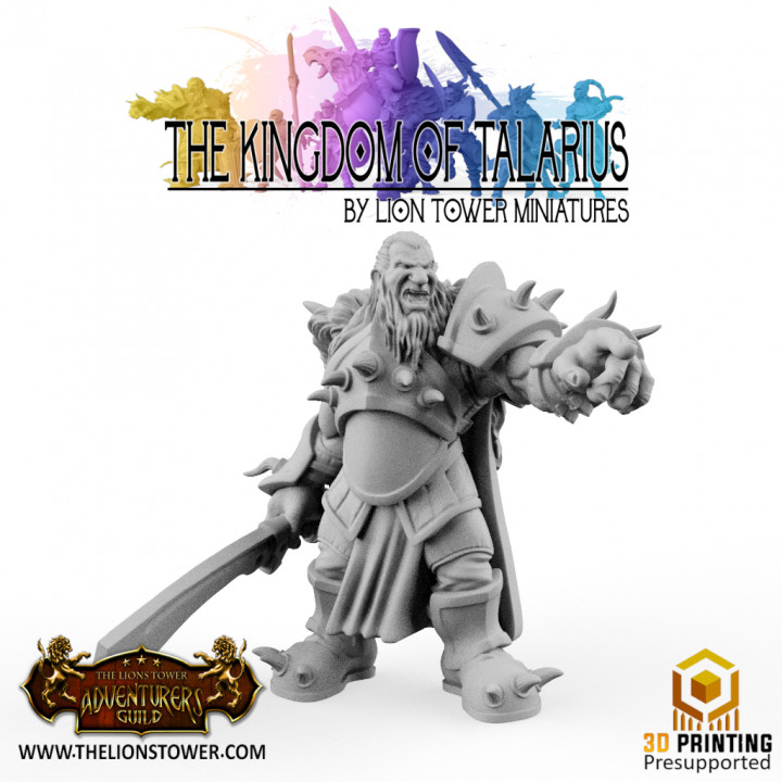 Talarian Army - Order of the Behemoth Ogre Knights (32mm scale pre-supported miniatures) image