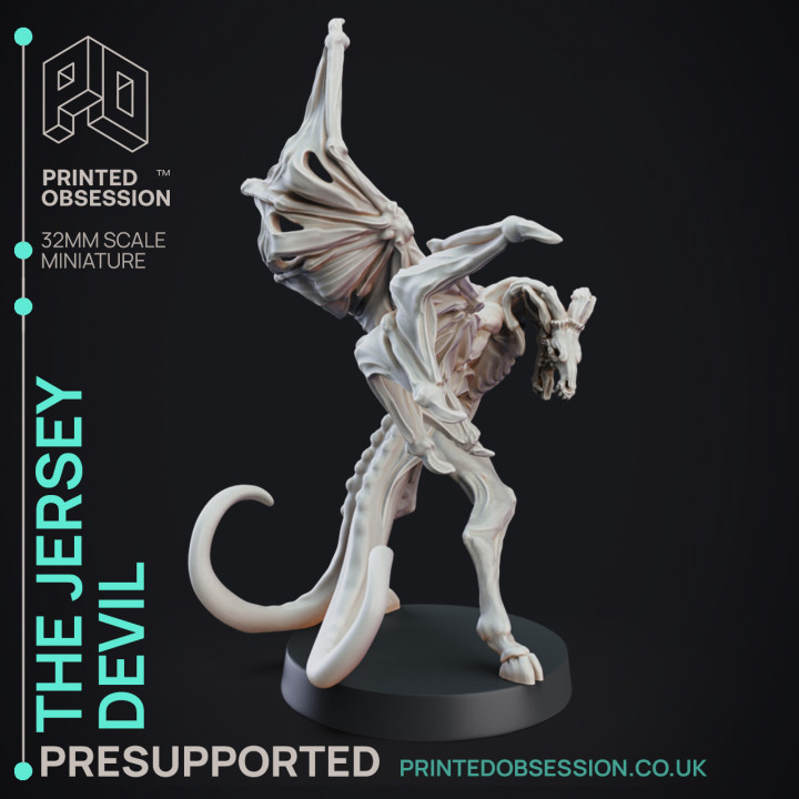 Jersey Devil - Cryptid - PRESUPPORTED - 32mm Scale image