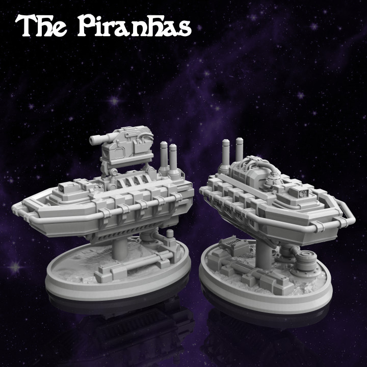 The Piranhas - Drone Defence Boats - Space Pirates Collection image