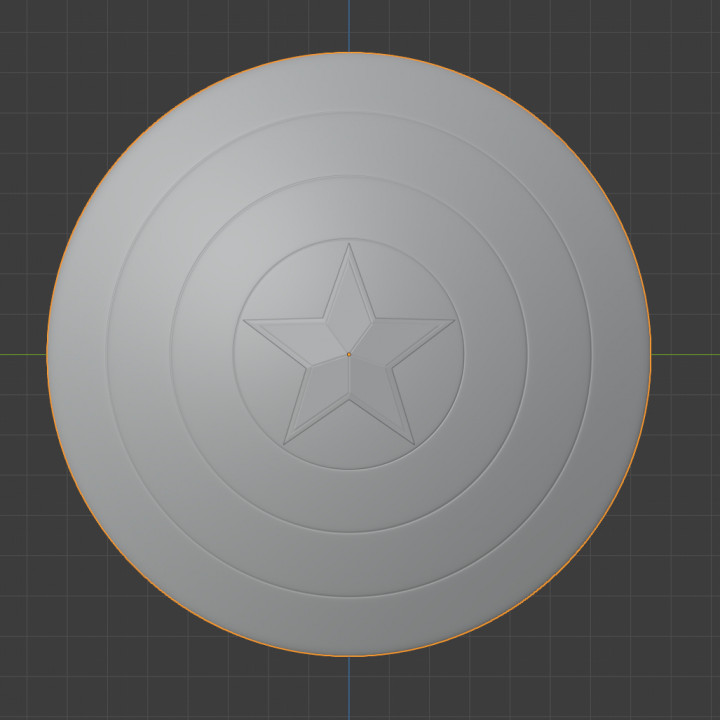 3D Printable Captain America Shield by Juan De La Fuente