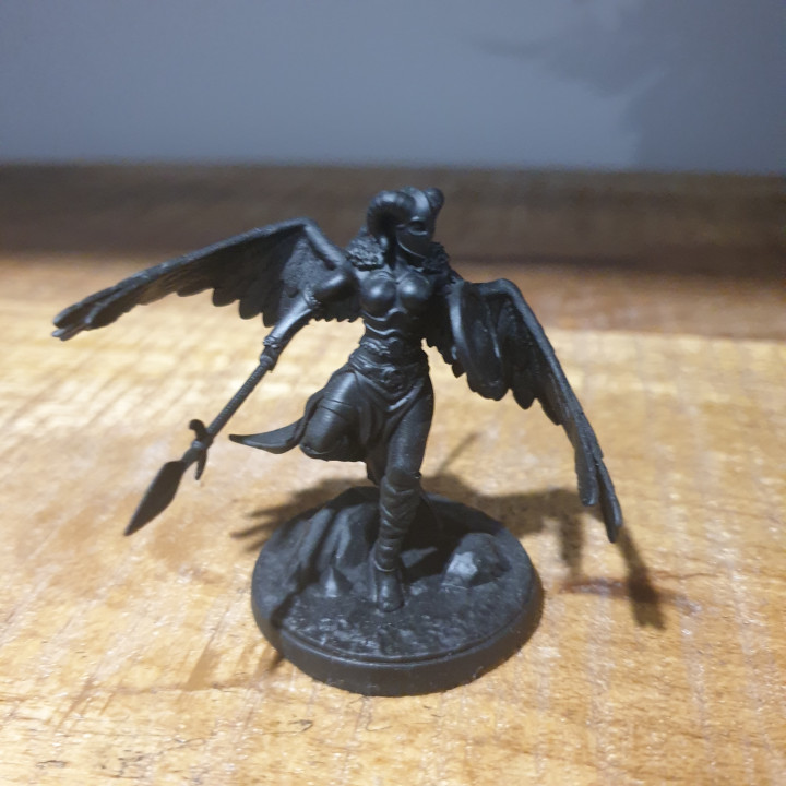 Valkyrie Miniature Supported- Pose B - 3D Printable 3D print model image