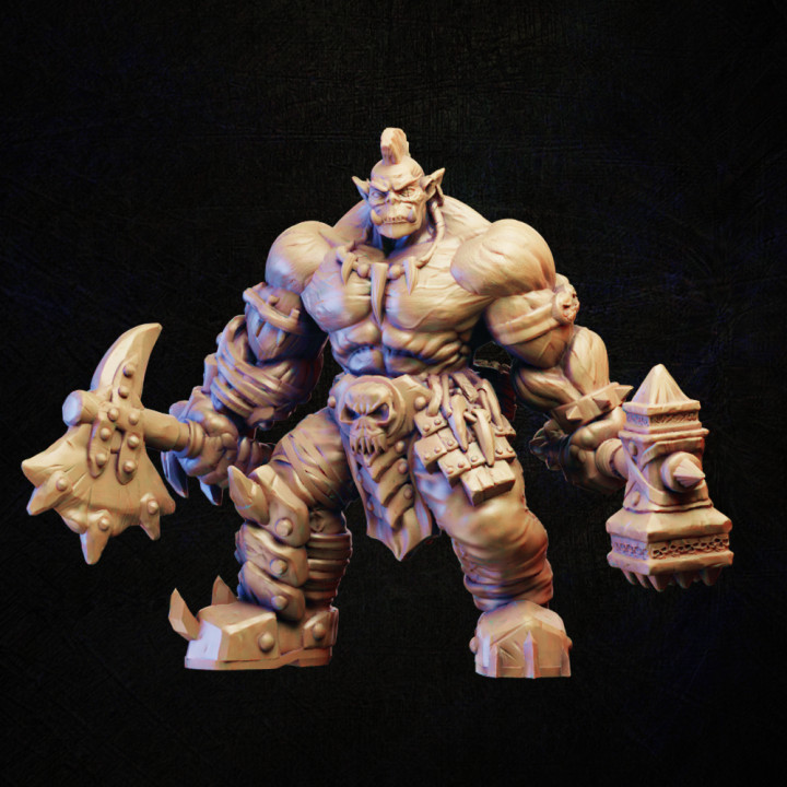 Ork barbarian with dual axes image