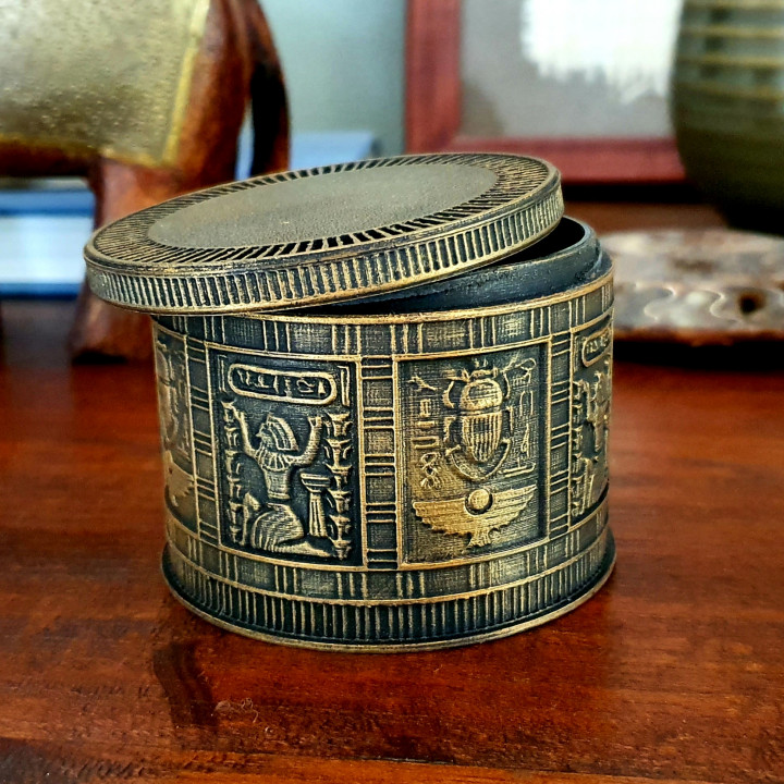Dice Box with Egyptian design image