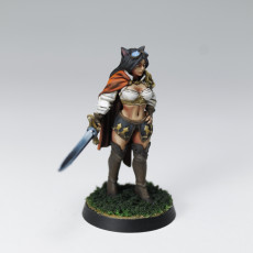 Picture of print of Ambar - Female Cat soldier - 32mm - DnD -