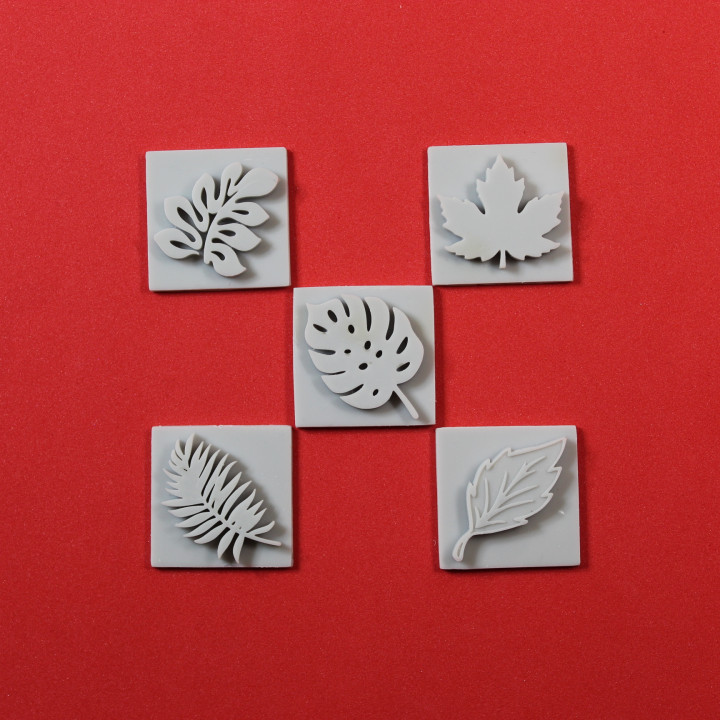 LEAF EMBOSSERS POLYMER STAMPS FOR CLAY & HOBBIES image
