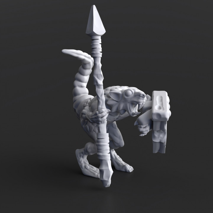 Ratfolk A - Spear 02, Pre-Supported image