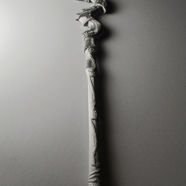 3D Printable Skyrim - Dragon Priest Staff Ballpoint by Marco Morata