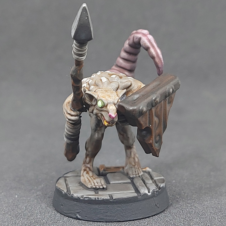Ratfolk A - Spear 03, Pre-Supported image