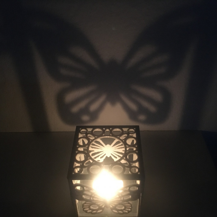 3D Printable Tealight Holder Butterfly by Pau Enric Sangonzalo Motes