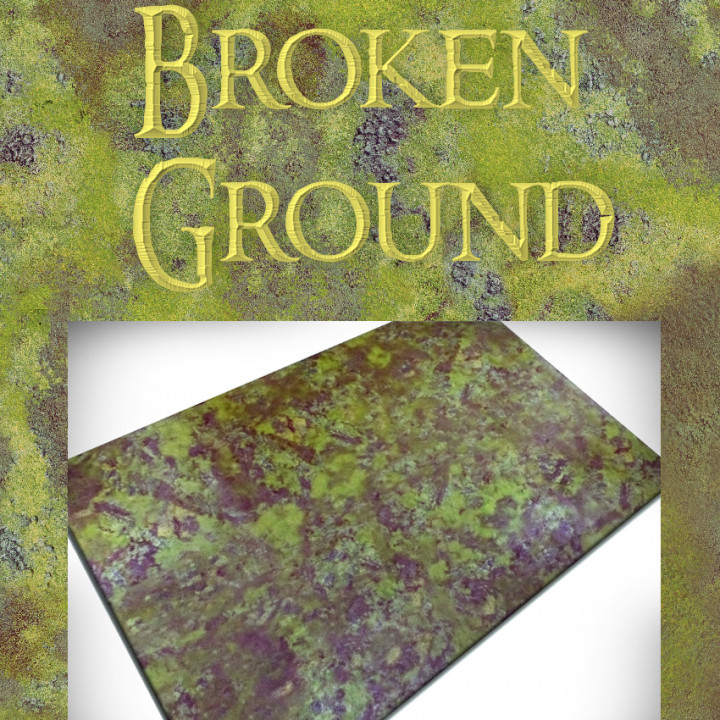 Broken Ground Gaming Mat: 1.5 ft x 1.5 ft (45.7 cm x 45.7 cm) image