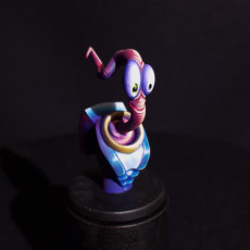 Picture of print of Earthworm Jim Bust