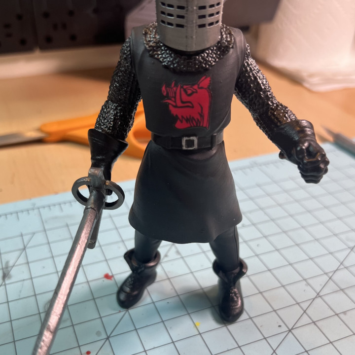 3D Print of Black Knight from Monty Python - Highlands Miniatures by ...
