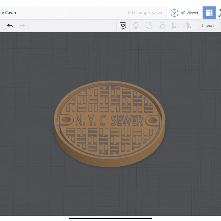 3D Printable Manhole Cover Bases by Dwayn Wyley