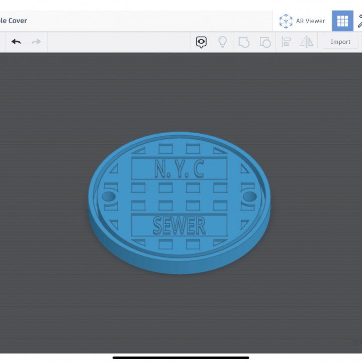3D Printable Manhole Cover Bases by Dwayn Wyley
