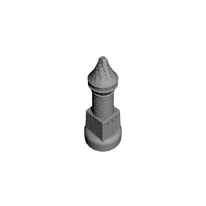 3D Printable Chess Rock - Torre Xadrez by Eduardo Germani Martins