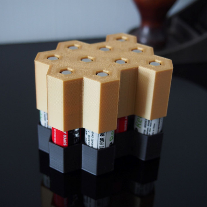 Ultimate honeycomb AA battery organizer image
