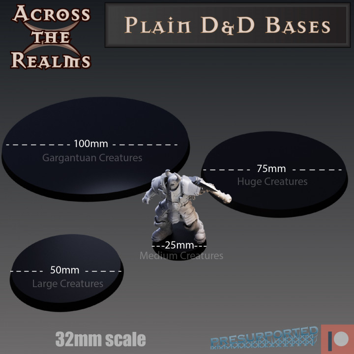 Plain D&D & wargaming bases image