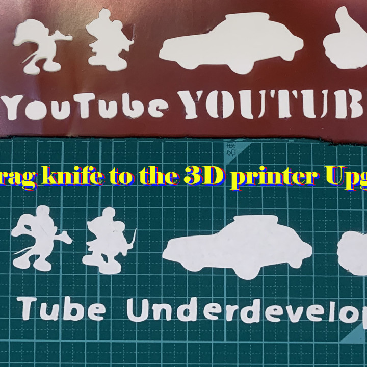 drag knife on 3d printer upgraded version image