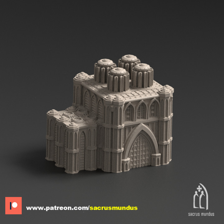 Augusta. The Holy City. 3d Printing Designs Bundle. Statues / Gothic/ Scifi Buildings. Terrain and Scenery for Wargames image