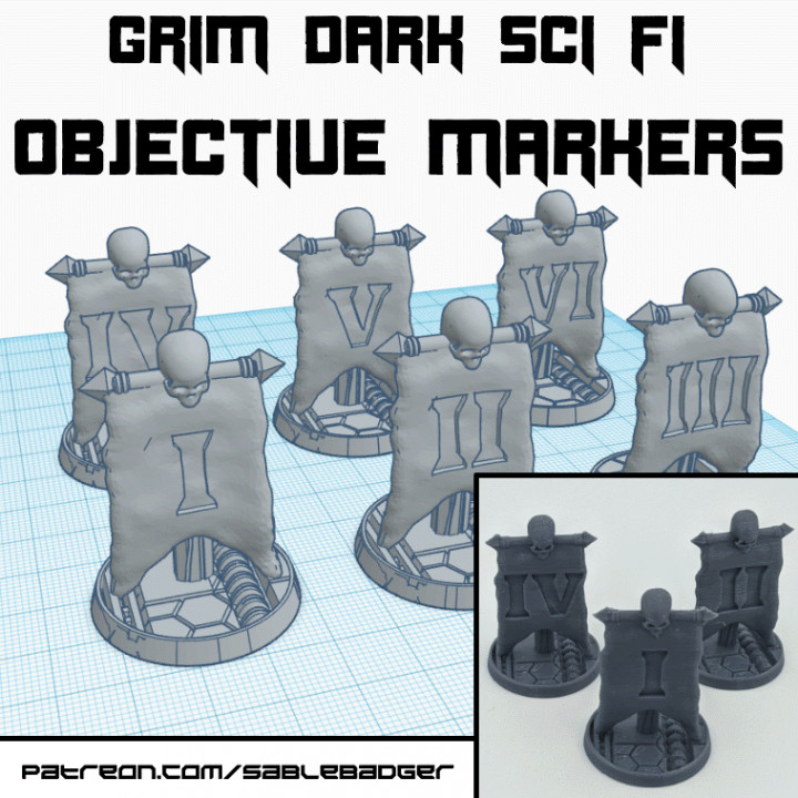 Objective Markers - Numbered Banners image