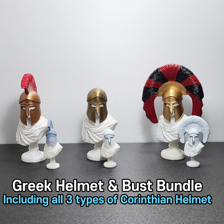 Greek Helmet & bust bundle image