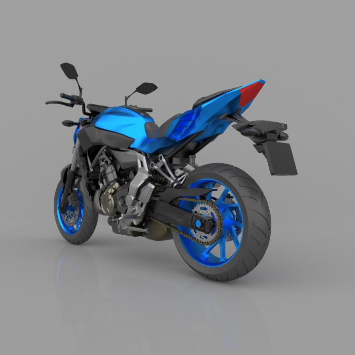 Street Motorcycle  MT-07, FZ-07 Ready to Print image