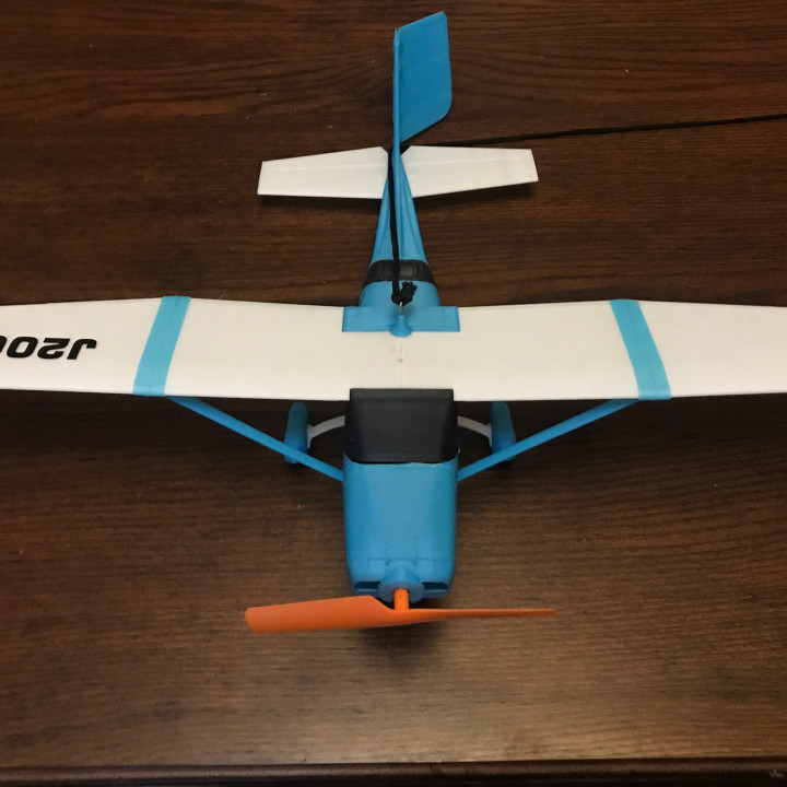 DIY Celling tethered flying airplane toy Cessna 206 image