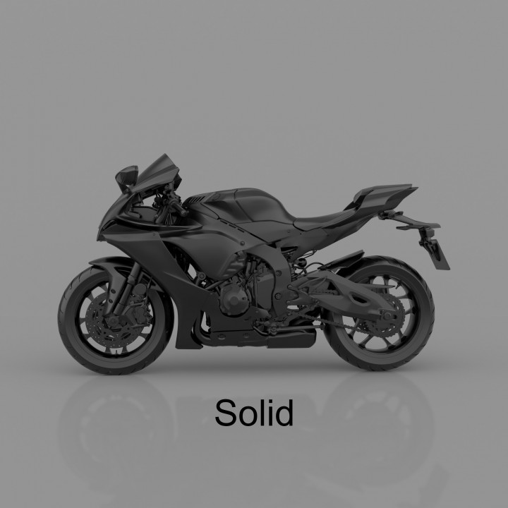 Sport Bike R1 2020 3D Model Ready to Print STL File image