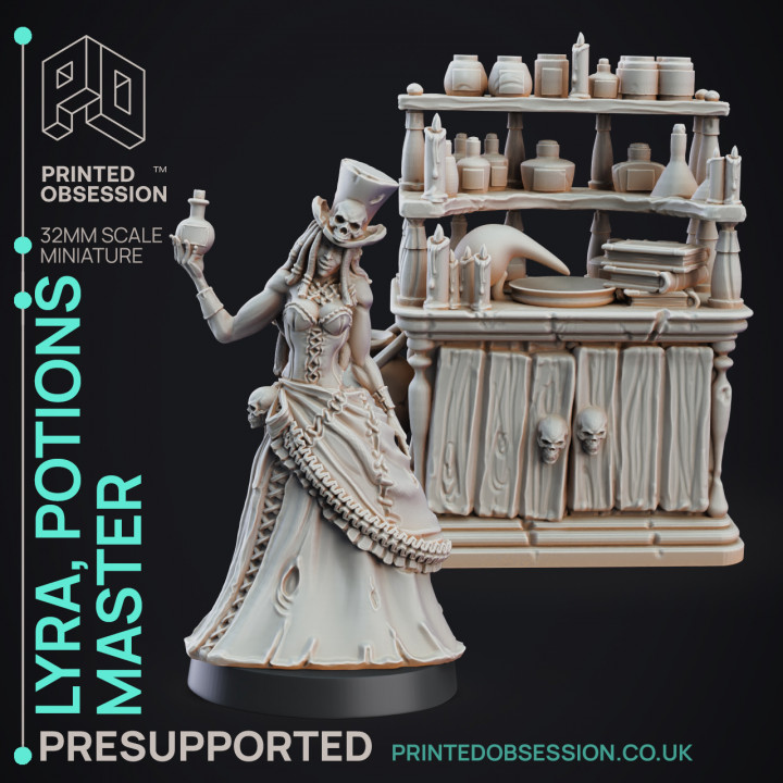 Potions Lady - Puppet Masters show - PreSupported - 32mm scale image