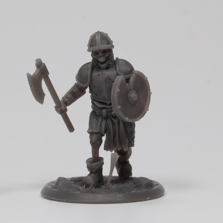 3D Printable Skeletal Warrior - Axe and Shield by Runeforge Studios