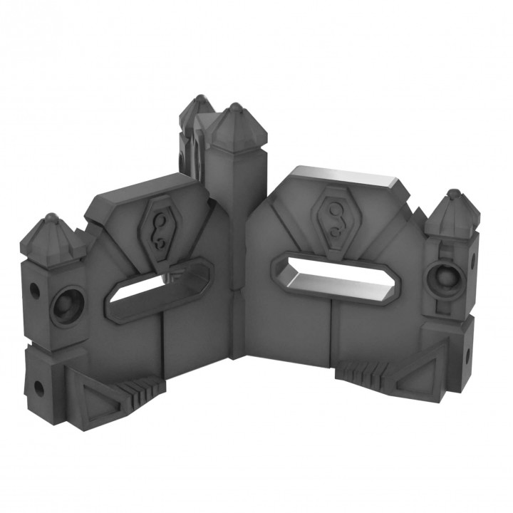 Undying lords defence walls/barricades and energy towers tabletop terrain image