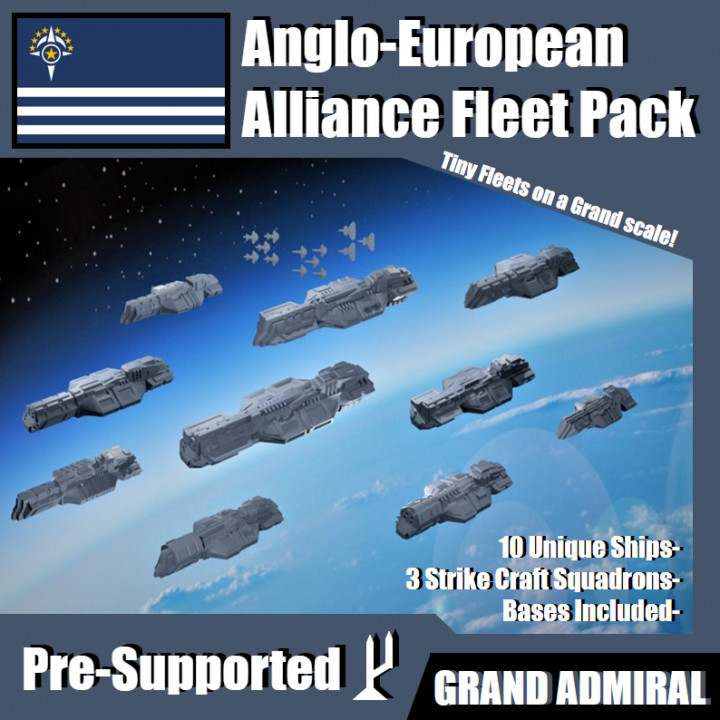SCI-FI Ships Fleet Pack - Anglo-European Alliance - Presupported image