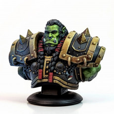 Picture of print of Orc Warchief Bust - Pre-Supported