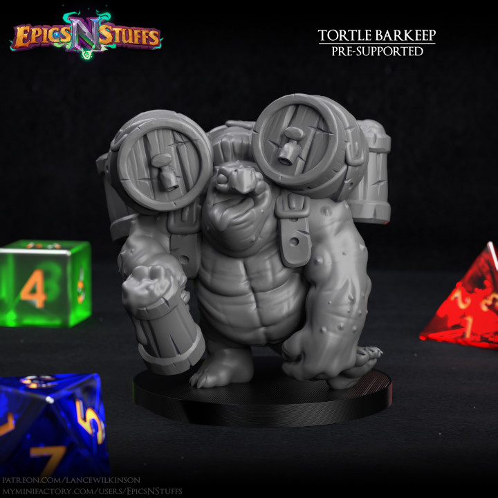 Tortle Barkeep Miniature - Pre-Supported's Cover