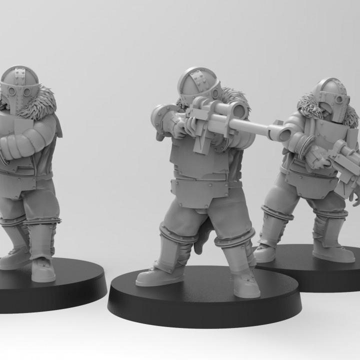 3D Printable Lunar Auxilia Halfling Snipers - Presupported by