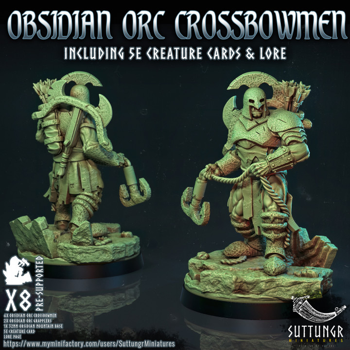 The Obsidian Orc Warband - Crossbowmen x8 - Pre-Supported image