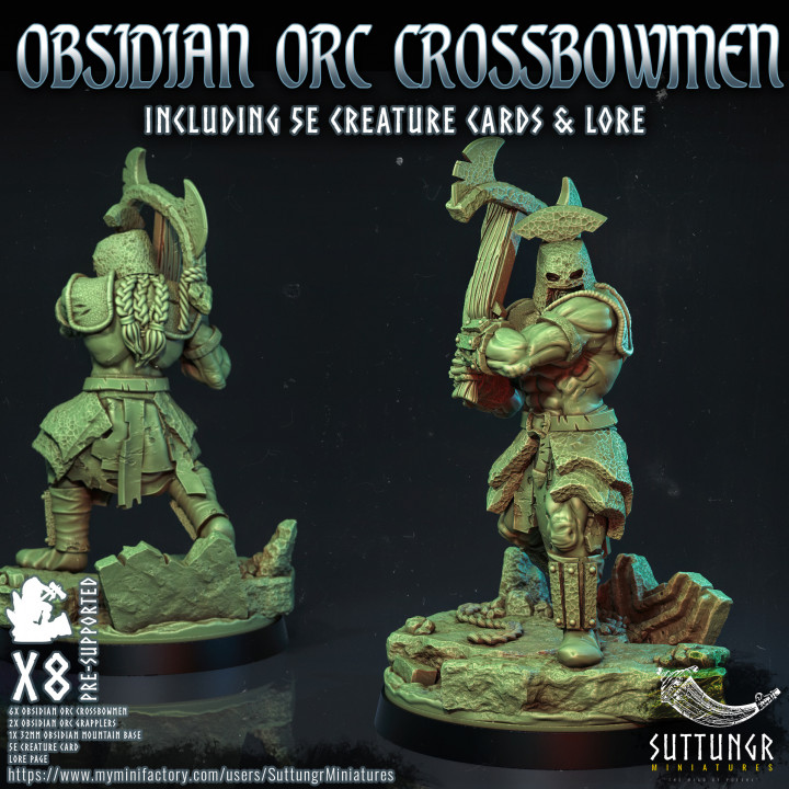 The Obsidian Orc Warband - Crossbowmen x8 - Pre-Supported image